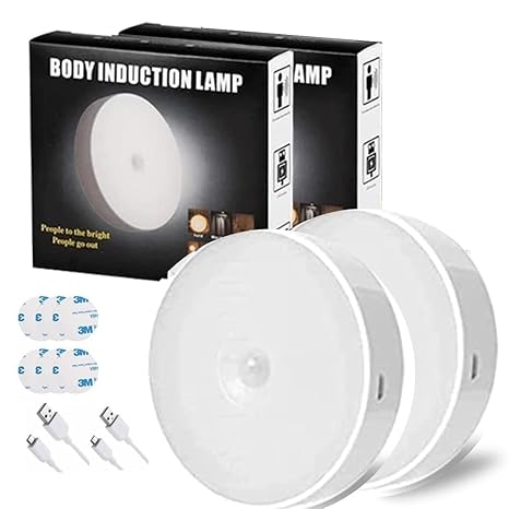 Motion Sensor LED Light – Wireless Rechargeable Night Light for Home ( PACK OF 2 )