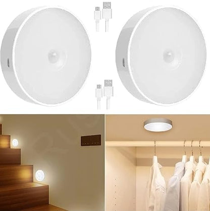 Motion Sensor LED Light – Wireless Rechargeable Night Light for Home ( PACK OF 2 )